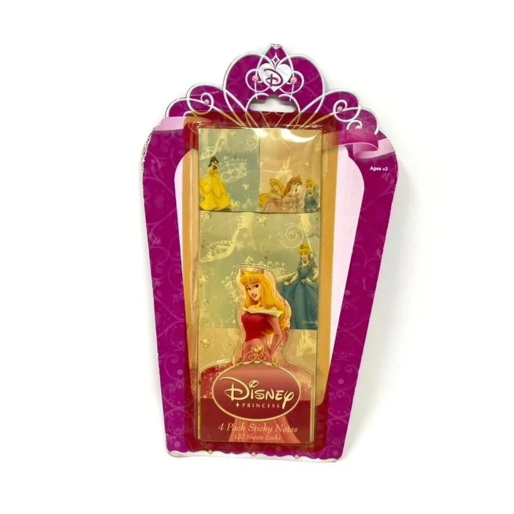 Disney Princesses 4 Pack Sticky Notes 20 Sheets Each Stationery School Supplies